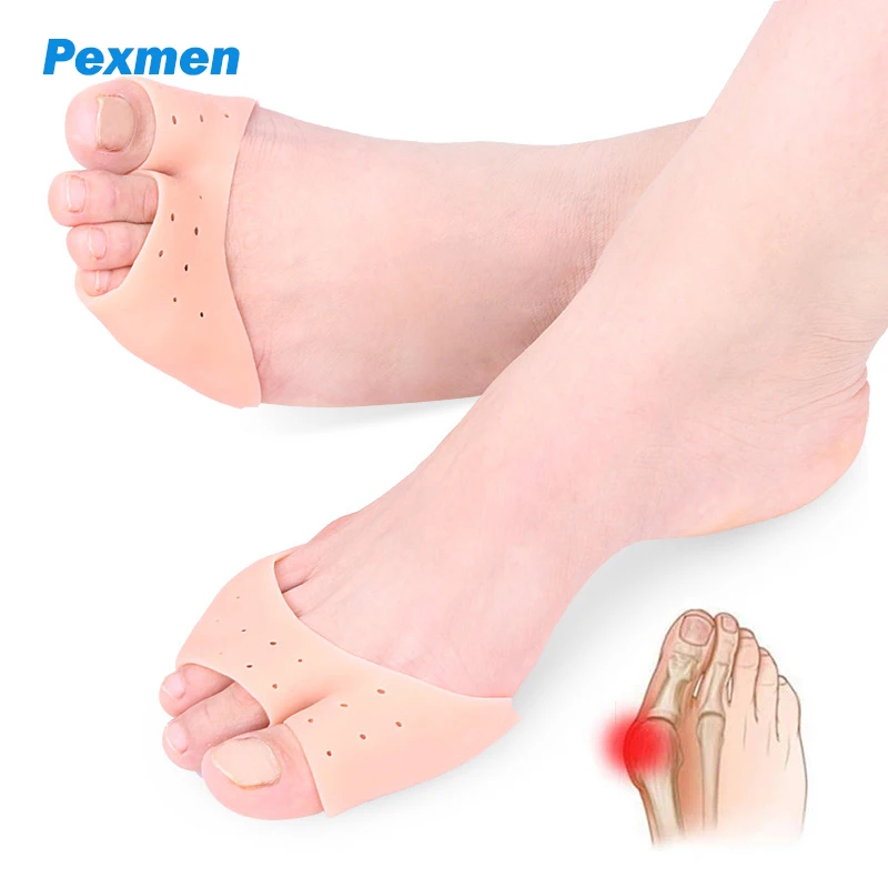 Pexmen 2pcs Silicone Forefoot Pads Honeycomb Toe Separator Soft Gel Pain Relief Insoles Prevent Feet Callus Blisters Corn
