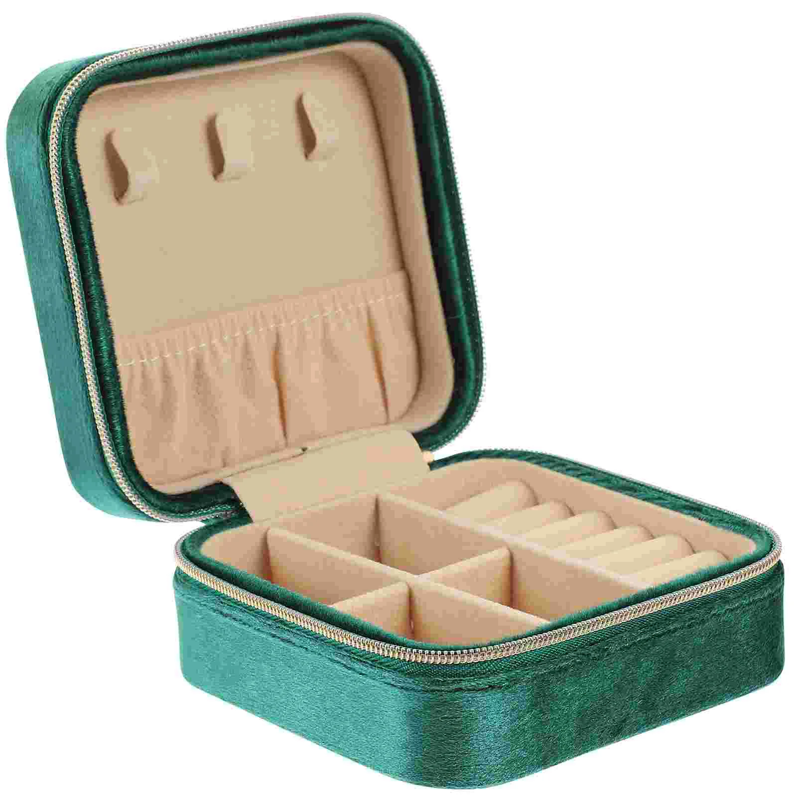 

Шкатулка для ювелирных изделий, квадратный органайзер для серег и колец, фланелевая подставка-держатель для украшений, подставка для хране...