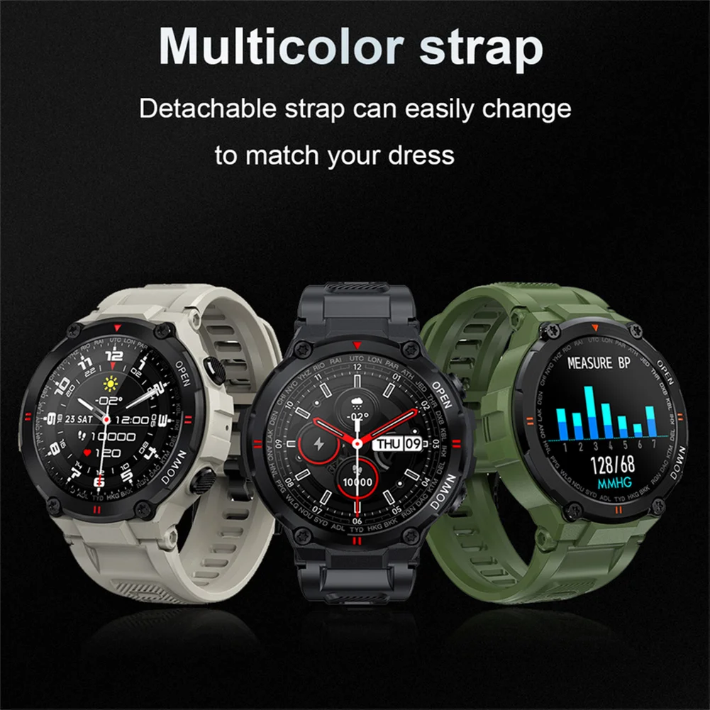 

K27 Men Smart Watch Sport Fitness Watch Blood Oxygen Monitor Bluetooth Answer Call Smartwatch Fitness Bracelet