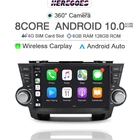 Carplay DSP 2 Din Android 11 Автомобильный GPS мультимедийный плеер для Toyota Highlander 2 XU40 2007-2013 Navi Стерео Радио Аудио 4G LTE BT