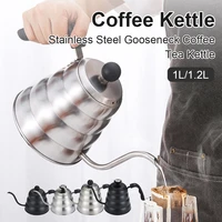 1l1 2l stainless steel coffee kettle with thermometer gooseneck thin spout for hand drip pour over coffee tea pot teapot