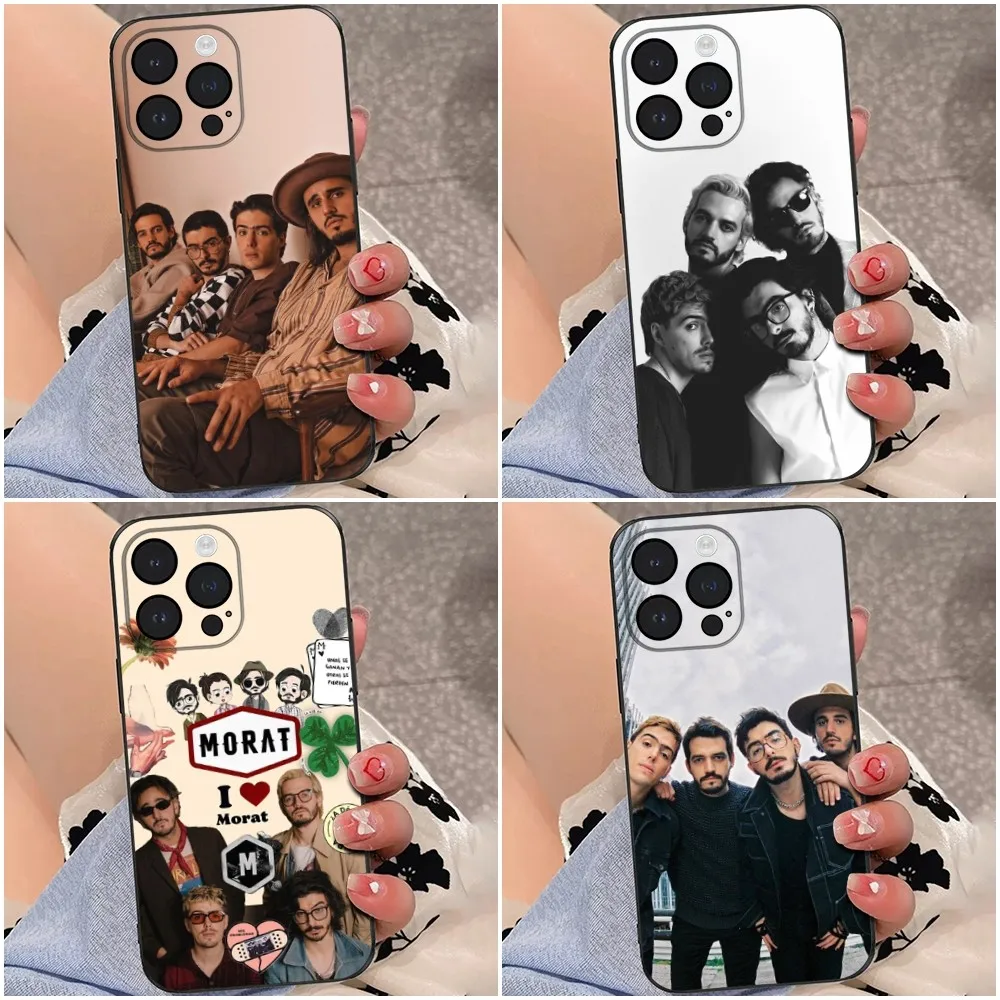 band M-Morat Phone Case For iPhone 16 15 14 13 12 Pro Max 11 7 8 Plus XR XS Shockproof Silicone Soft Shell