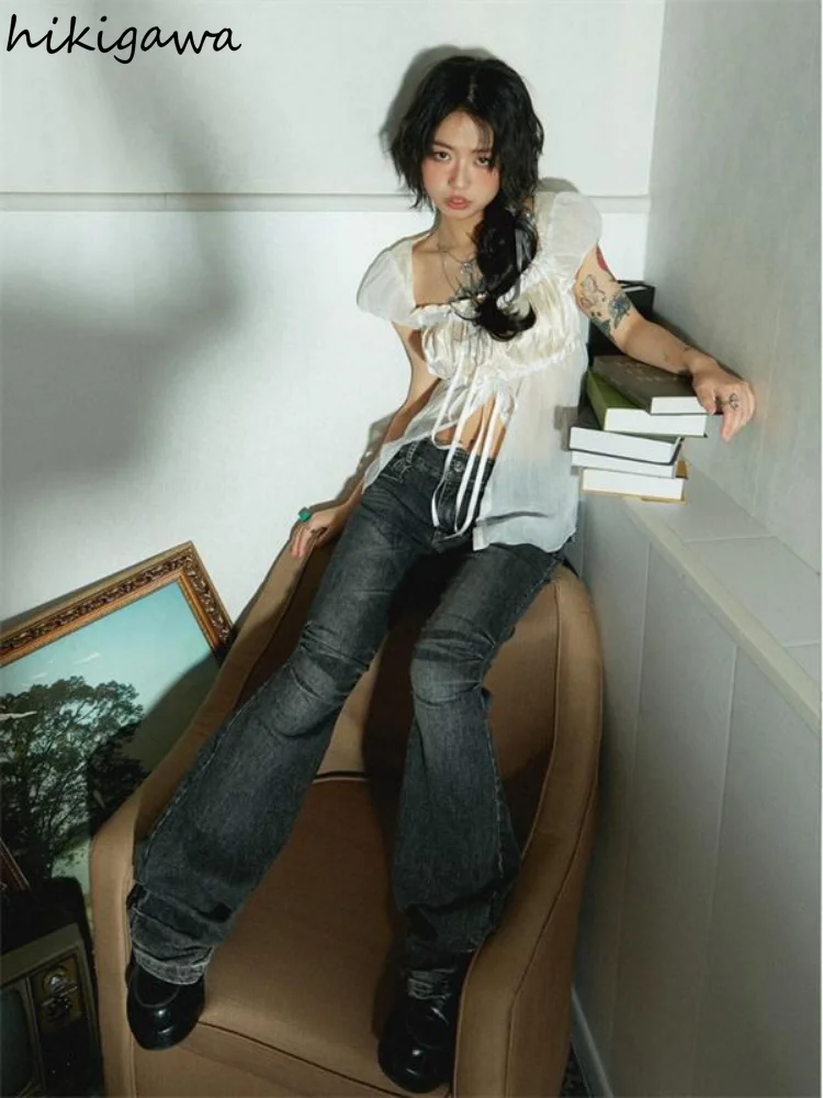 Женская летняя блузка винтажные привлекательные марлевые Топы в стиле пэчворк