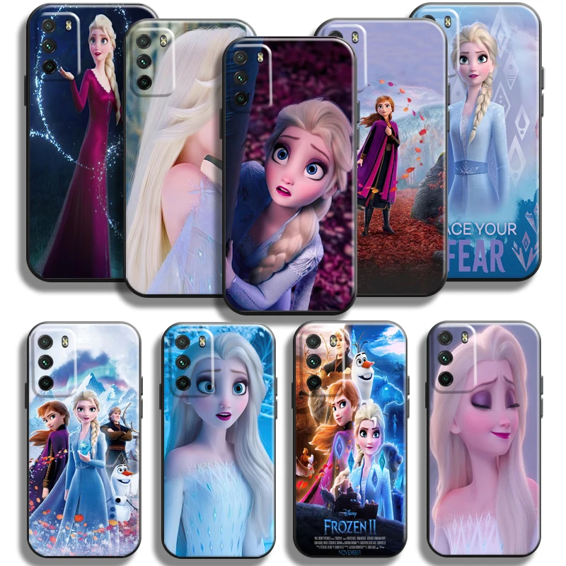 

Disney Frozen Elsa Anna For Xiaomi Poco X3 PRO X3 NFC X3 GT M3 M3 Pro 5G F3 GT Phone Case Carcasa Back Black Coque