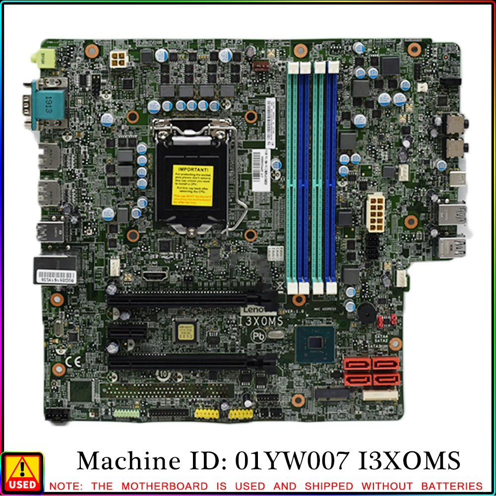 100% протестированная Рабочая материнская плата 01YW007 для LENOVO ThinkStation P330 C246 I3X0MS 01YW008