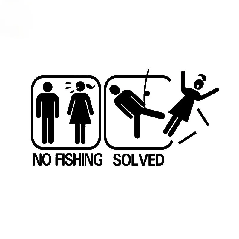 

Car Sticker Caution No Fishing Solved Automobiles Motorcycles Accessories Decoration Cover Scratches Decal Vinyl ,18cm*9.5cm
