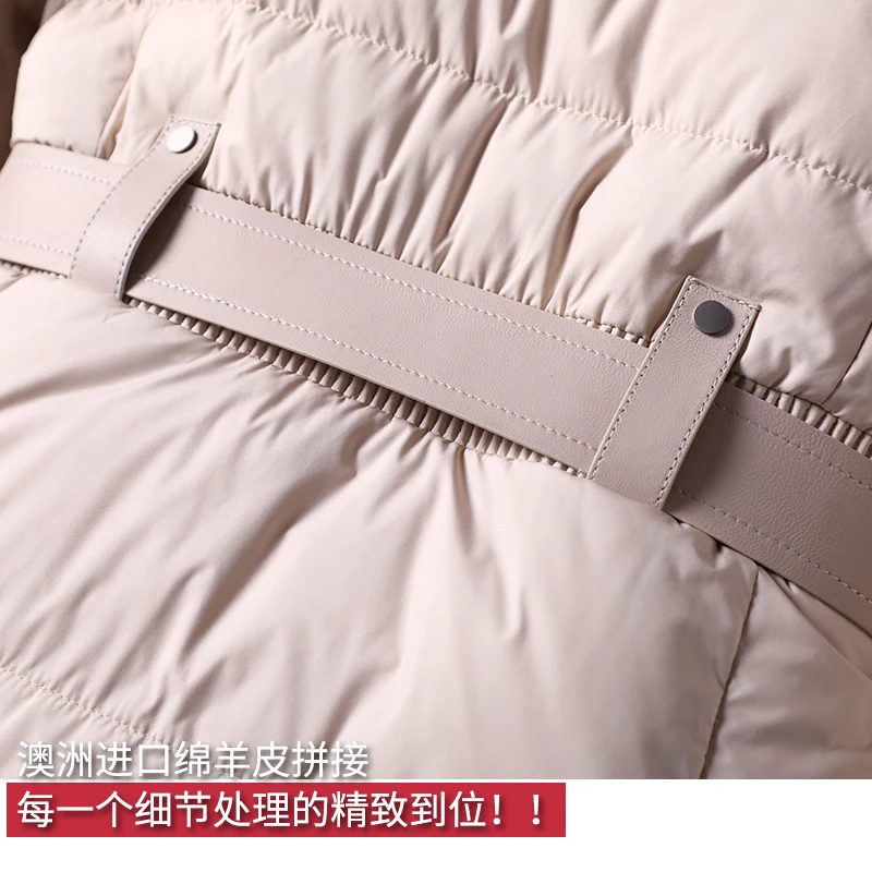 Fashion Design New Casacos De Inverno Feminino 2022  90%  White Duck Down  Luxury  Zipper  Slim Thin Jacket Women