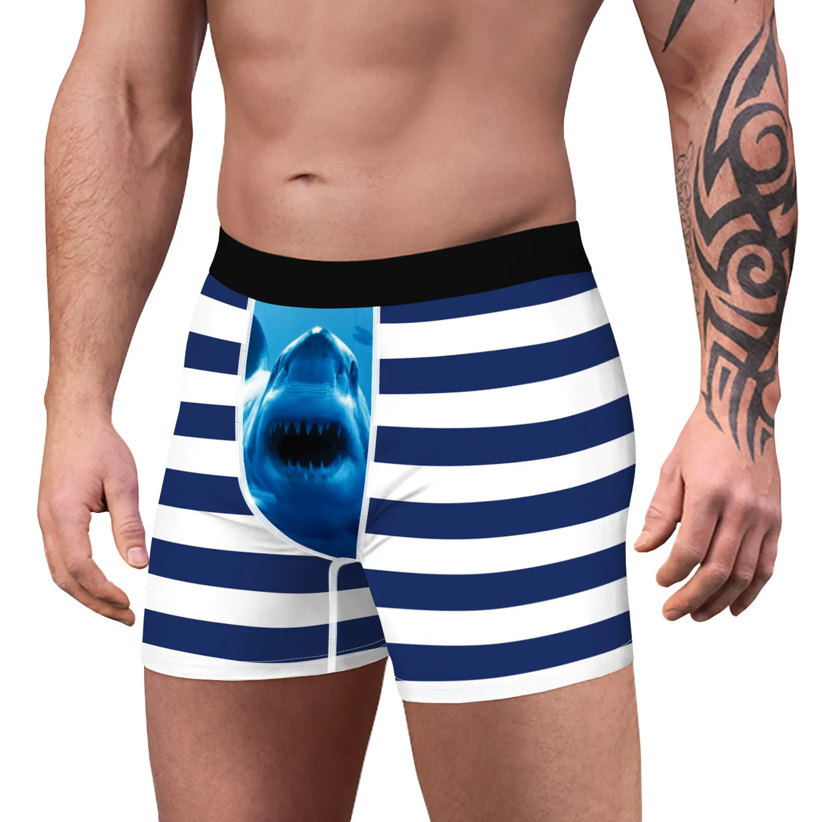 Мужские трусы-боксеры с коровьим принтом черные дышащие трусы 3D-принтом