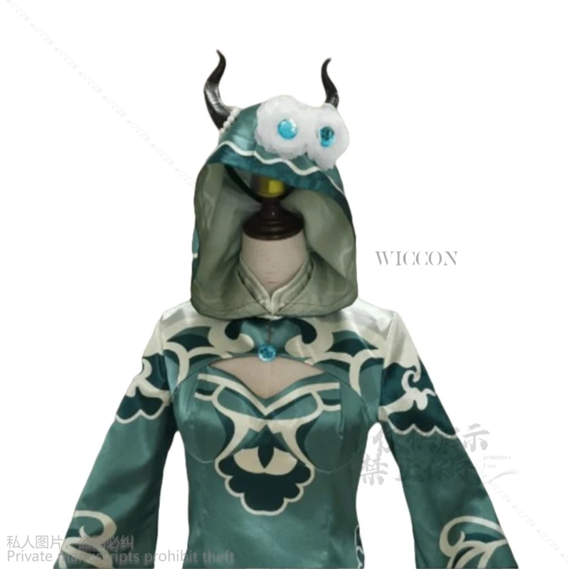 Фиона Гилман Жрица Косплей Аниме Игра Identity V Cos Костюм Зеленое Платье С Капюшоном