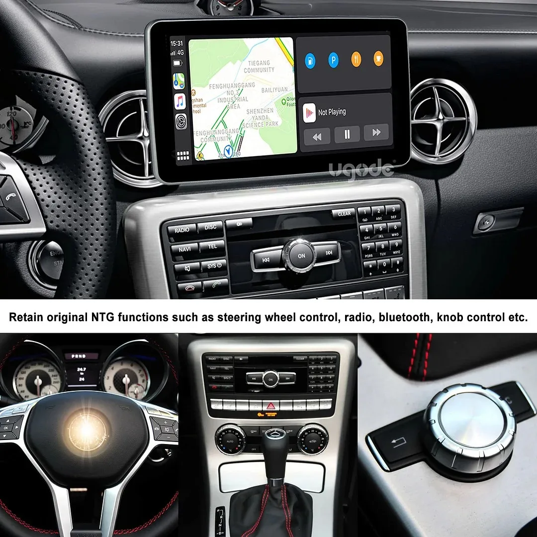 Фото Ugode 8,4-дюймовый автомобильный радиоприемник для Mercedes Benz SLK SLC R172 SL R231 GLE CarPlay Android Auto Мультимедийный плеер Экран головного устройства Дисплей №5