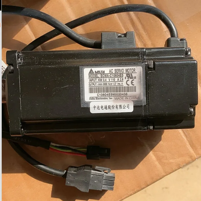

AC SERVO MOTOR Model ECMA-C10604ES Input 0.4KW 110V 2.6A 3000 r/min