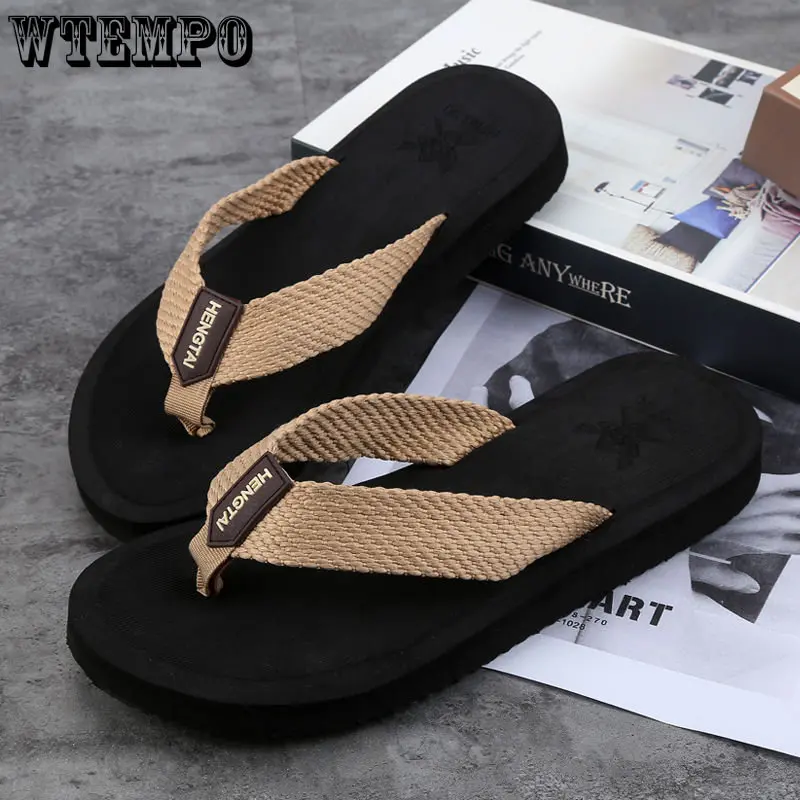 WTEMPO Women Flat Slippers Luxury Slippers Female Summer Open Toe Flip Flops for Women Beach Slides Mujer Wholesale Dropshipping