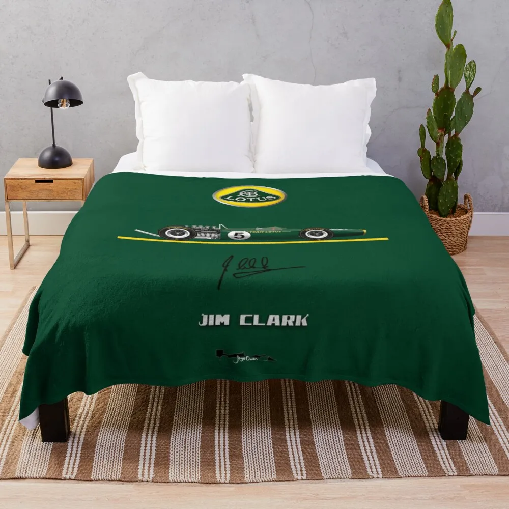 

Jim Clark - Lotus 49 Print Throw Blanket Throw Blanket Fur Blanket With Fur