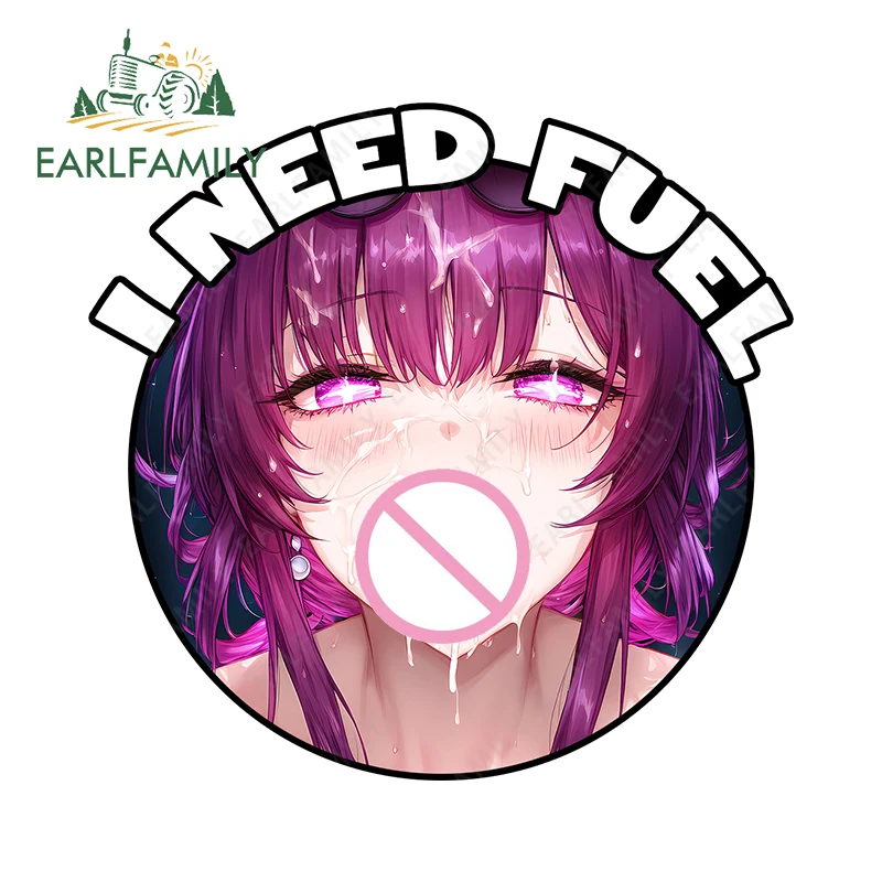 

EARLFAMILY аниме «Я нужна топливная автомобильная наклейка Kafka Ahegao Face Honkai Star Rail наклейка подходит для крышки топливного бака автомобильные аксессуары