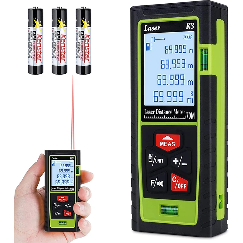 

Расчет площади объема электронной линейки цифрового Ручного Лазерного дальномер с двойным лазером