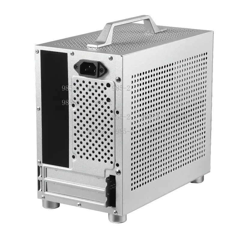 Фото Корпус Mini ITX Tower с ручкой для переноски, поддержкой дискретной видеокарты, блоком питания SFX, компактный корпус для игрового ПК №1