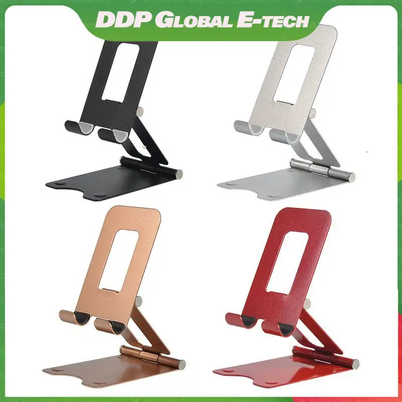 

Foldable Mobile Phone Holder Gold Desktop Phablet Holder Folding Up Plate Support Tablet Stand For Cell Phones Metal