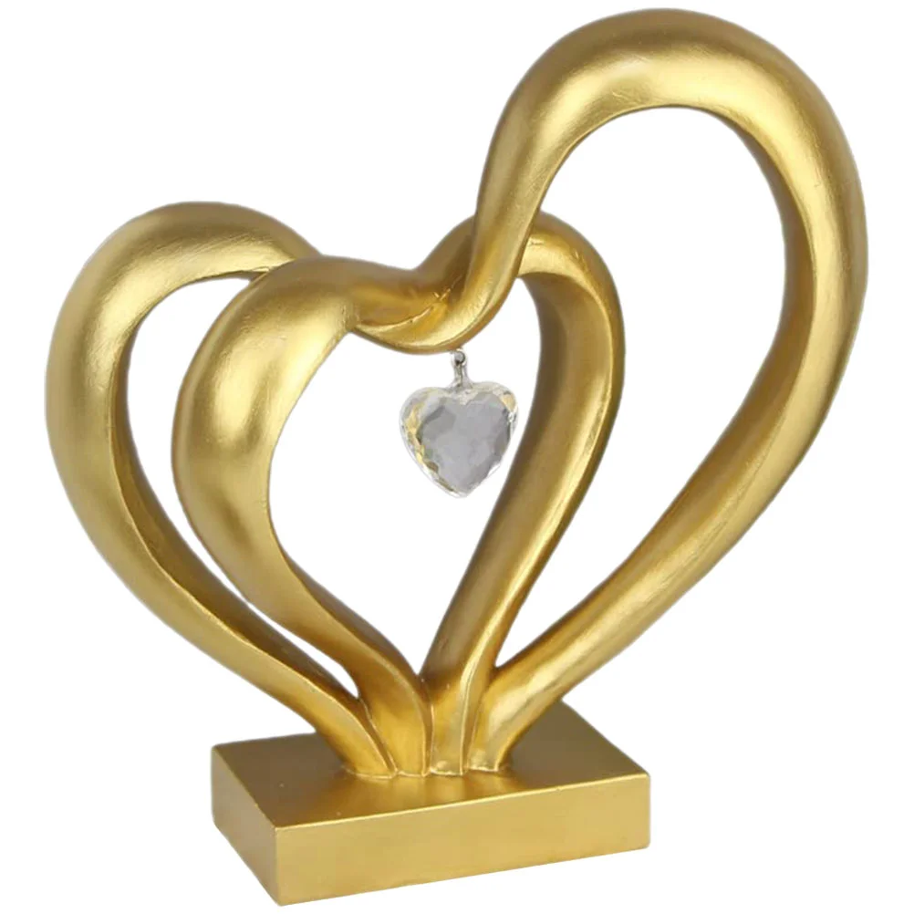 

Heart Statue Wedding Decor Day Ornament Sculpture Valentines Couple Figurines Valentine Abstract Gift Love Table Romantic
