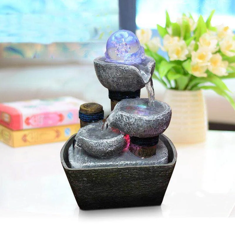 

Outdoor Water Fountain with Light Wholesale Resin Ornaments