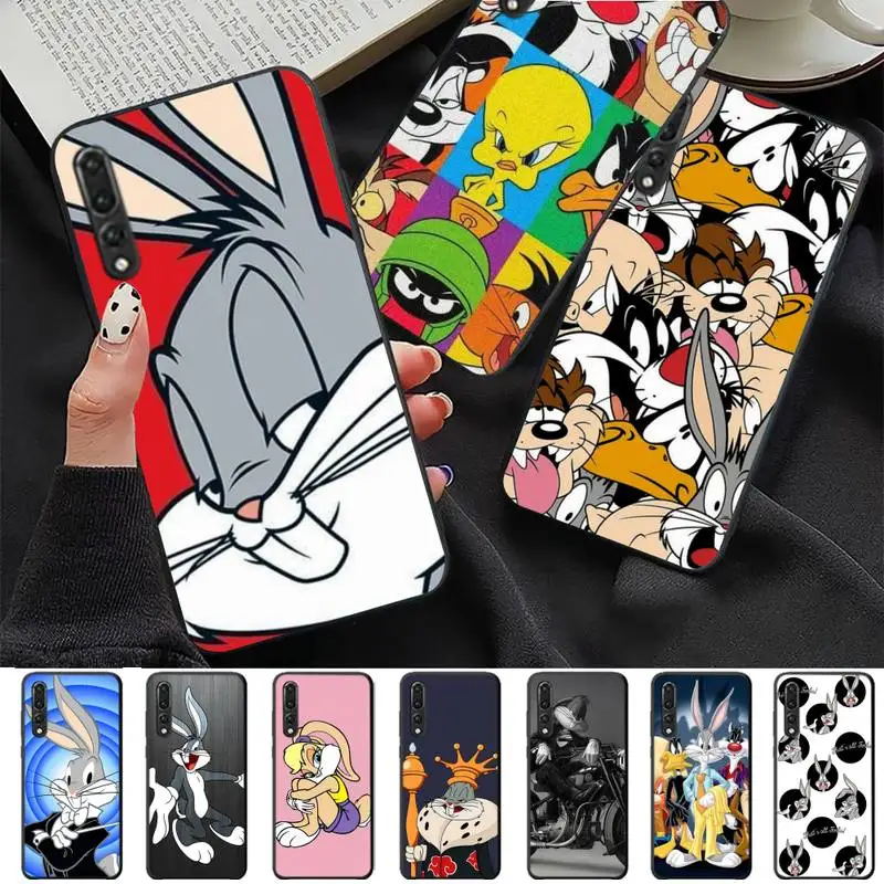 

Funny Cute Rabbit Wolf dog Cartoon Phone Case for Huawei P30 40 20 10 8 9 lite pro plus Psmart2019