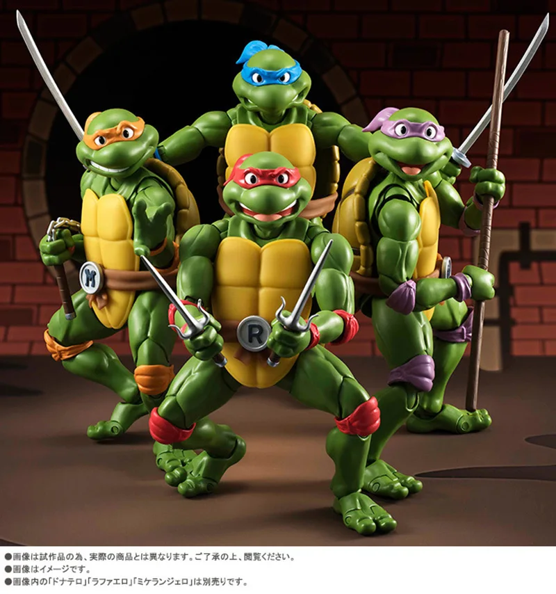 

SHF TMNT Action Figure Raphael Da Vinci Michelangelo Donatello Model Toys Teenage Mutant Ninja Turtles