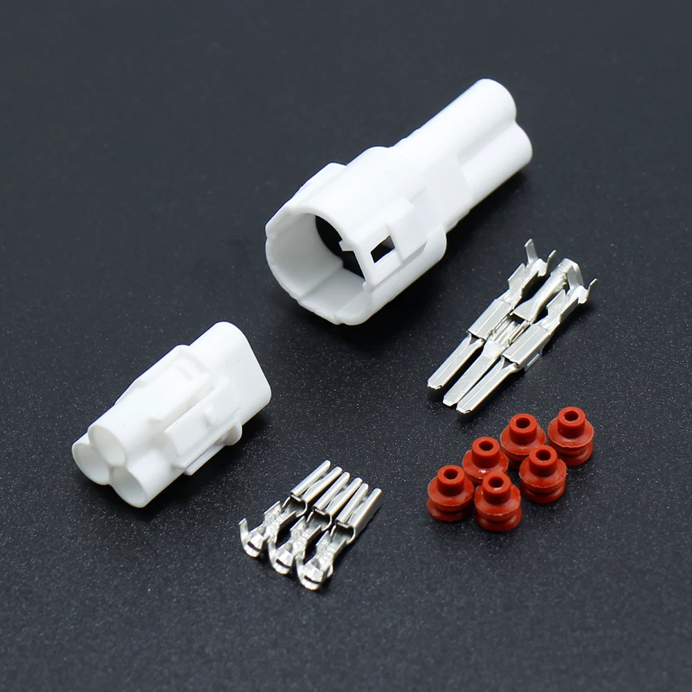 

2/3/5 Sets 3 Pin Way Male Female White Automotive Connector For Motorcycle Waterproof Socket Auto Electric Wire Connecting