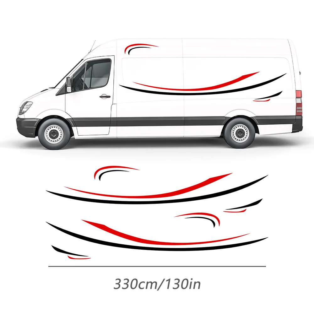 

2 Piece Nanny Car RV Stickers Long Stripe Vinyl Stickers Universal Styling Car Stickers Waterproof Full Body DIY Car Stickers