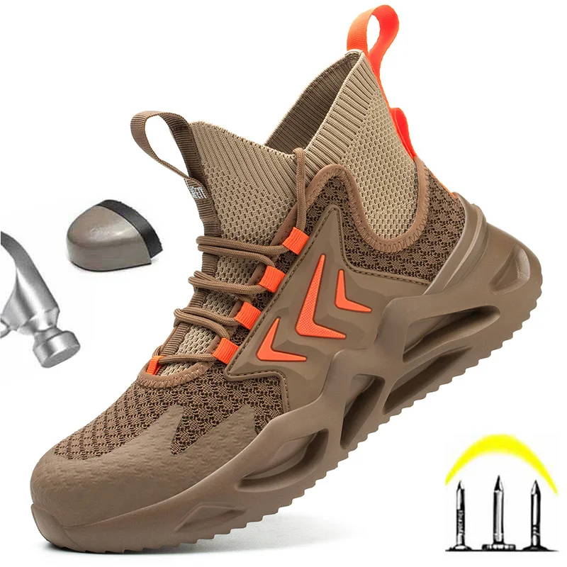 

2022 New Lightweight Work Safety Boots Men Safety Shoes Man Work Sneakers Anti-puncture Work Shoes Men Steel Toe Shoes Footwear