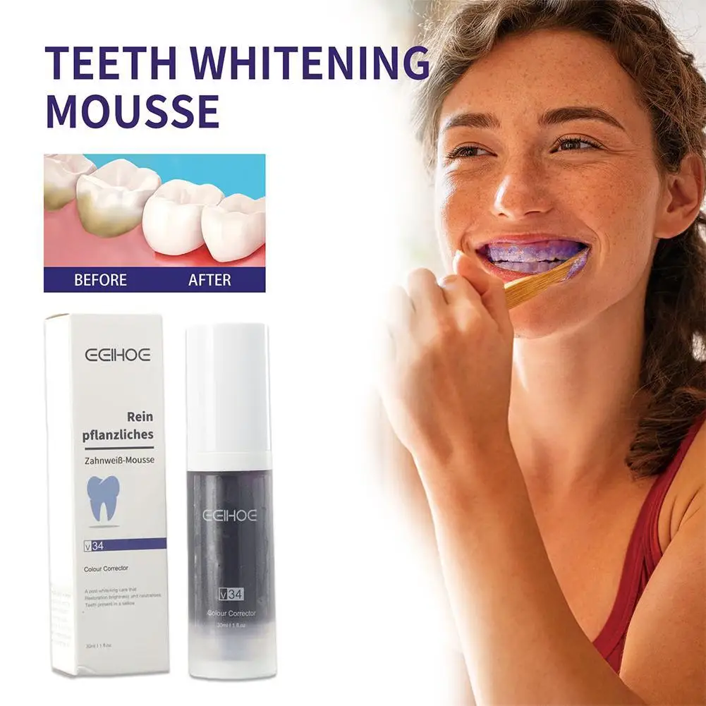 

50ml Toothpaste Mousse V34 Cleaning Yellow Teeth Removing Stains Breath Toothpaste Tooth Hygiene Oral Whitening Fresh S6N3