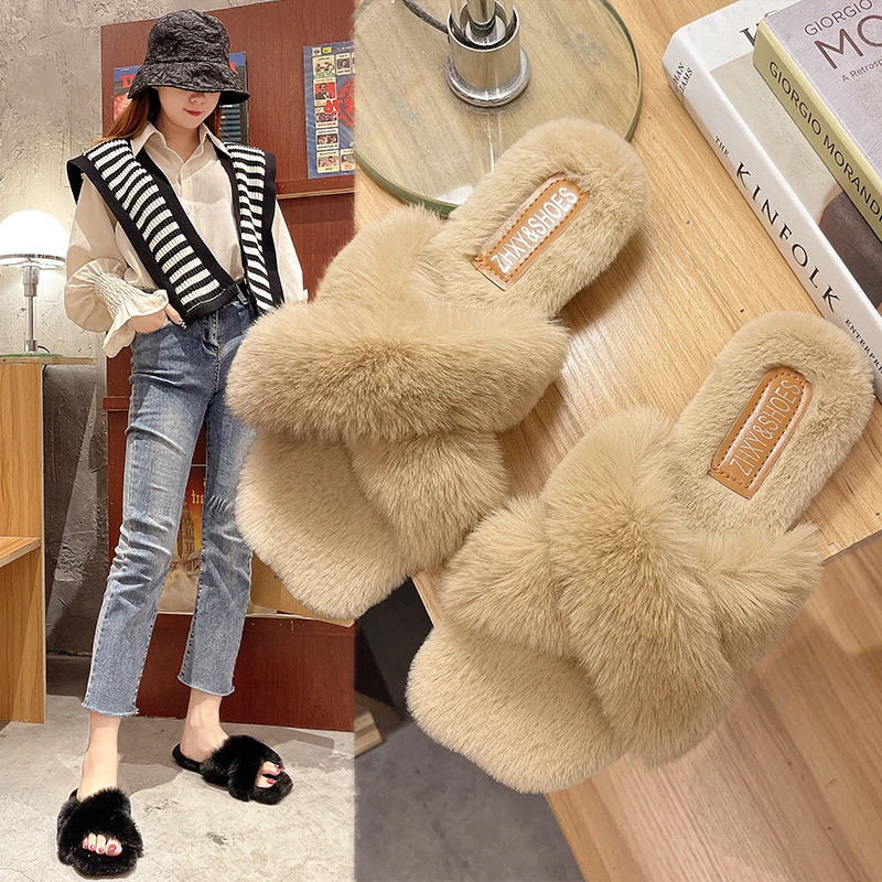 

Тапочки Mao Cross дамские домашние хлопковые с плоской подошвой