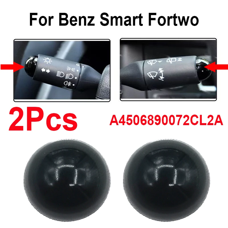 

2 шт. крышка переключателя циферблатной лампы для Benz Smart Fortwo 451 2009-2014, крышка шестерни стеклоочистителя, декоративный Стайлинг автомобиля