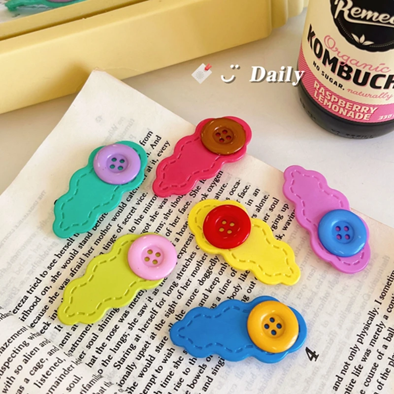 

Colorful Button Hair Clips for Girls Kawaii BB Hairpin Barrettes Headwear Side Bangs Hairclip Kids Baby Hairwear Accessories