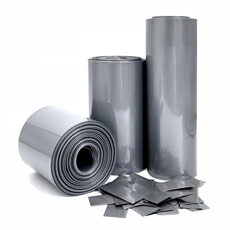 2 метра Ширина 125 мм ~ 260 ПВХ термоусадочная трубка 18650 Батарея для губ Серый пакет