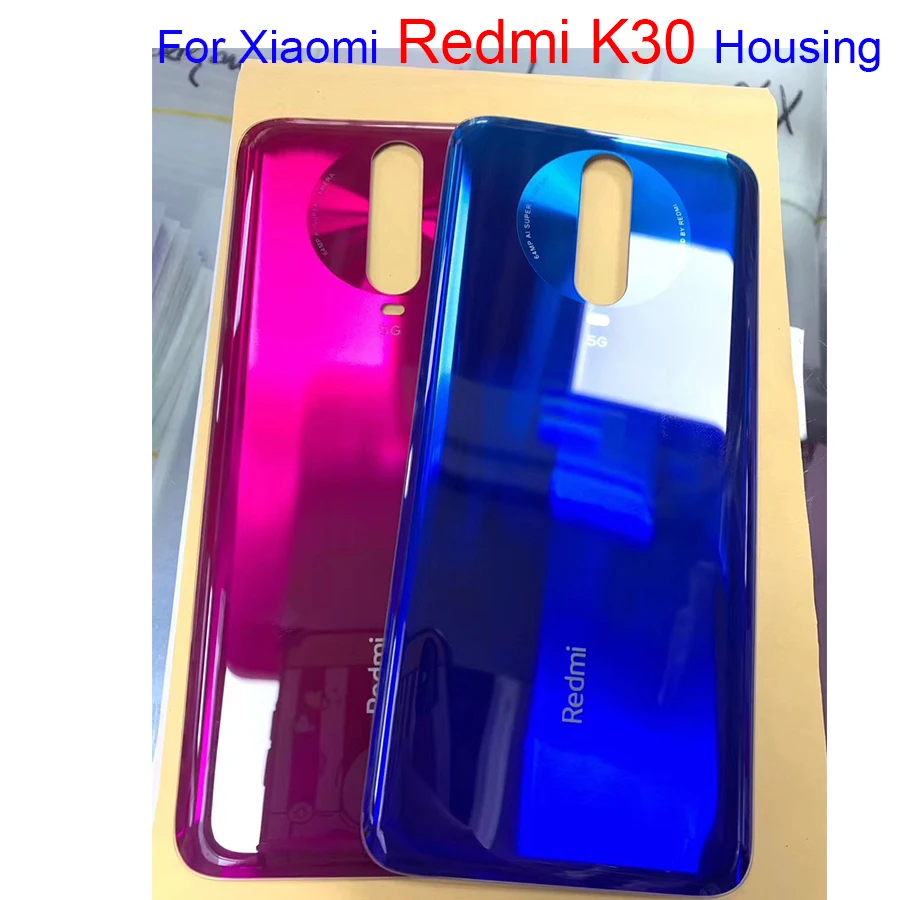 Задняя стеклянная крышка для Xiaomi Redmi K30 4G задняя батарейного отсека замена панели