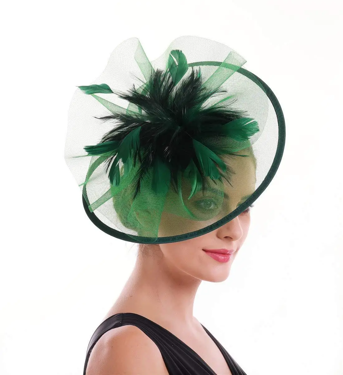 

New Vintage Weddings Fascinator Hat Elegant Women Mesh Wedding Headwear Net Bride Headpiece Hairpin Church Party Hair Accessory
