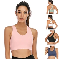 women sexy push up padded sports bra high impact workout gym activewear bra comfort hollow back fitness yoga crop top quality