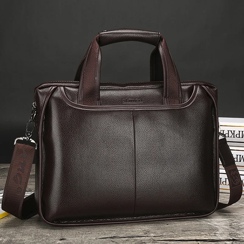 Men's Briefcase Soft Leather Laptop Shoulder Bags Men Briefcase Messenger Crossbody Bags For Male Handbags bolso hombre XA621C