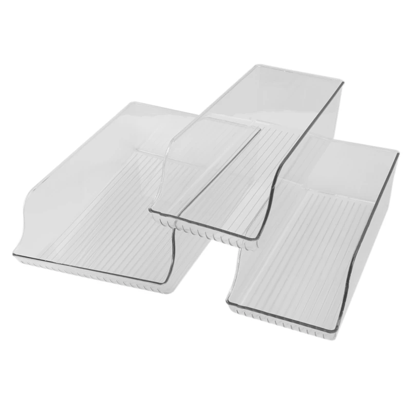 

3 Pack Refrigerator Organizer Bins, Can Beverage Holder for Fridge, Freezer- Can Dispenser Can Storage Rack Container