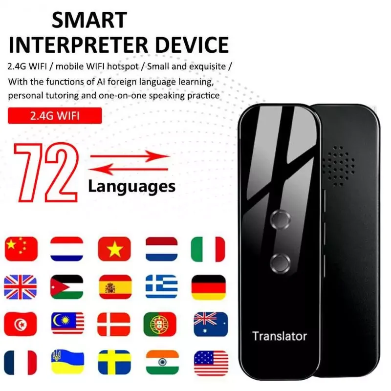 

Free Shipping NEW Portable 72 Languages Smart Translator Instant Voice Text APP Photograph Translaty Language Learning Travel Bu