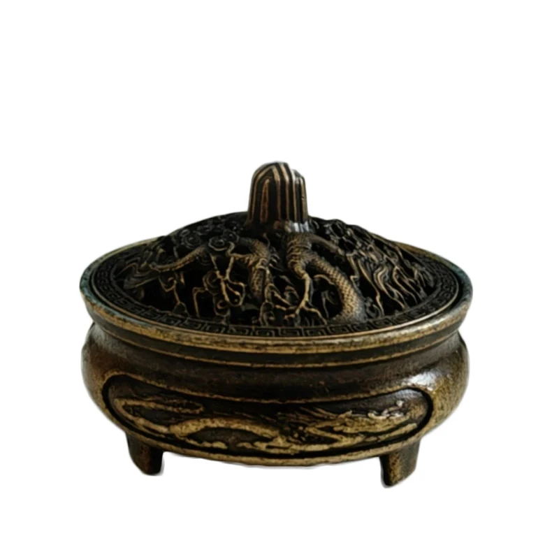 

Антикварная трехногая курильница из металла