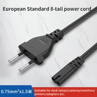 1pc 1 5m power cord cable eu 2 prong laptop ac plug adapter lead 2 pin
