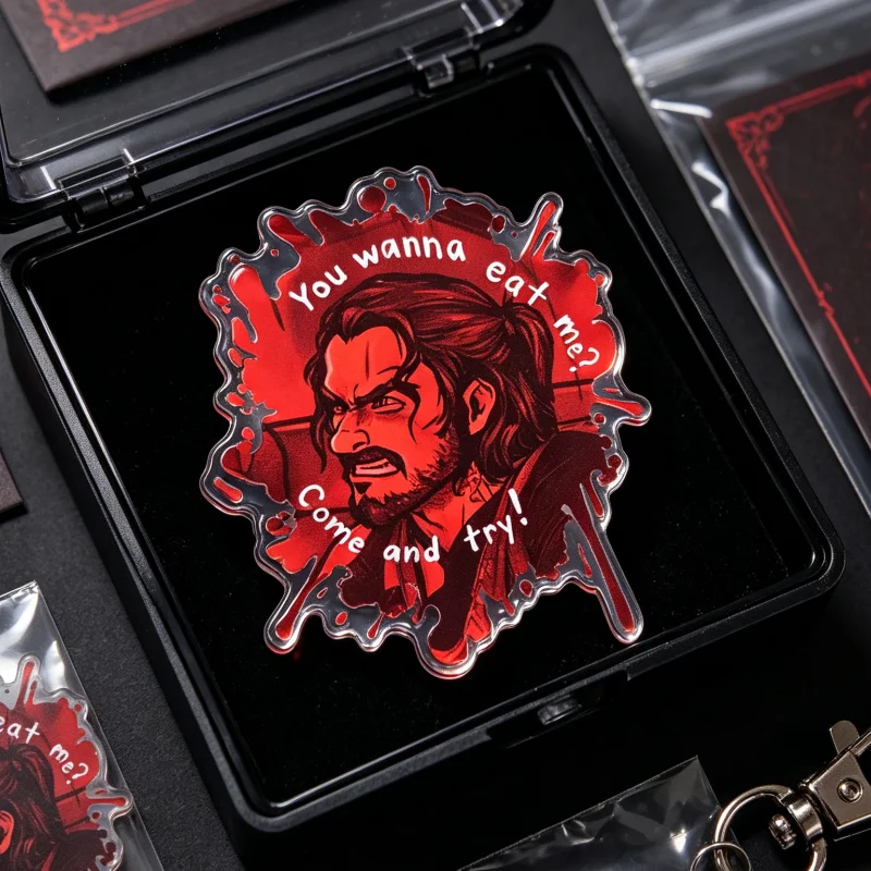 Фото Акриловый значок Iron Lung Simon the Butcher, фан-арт Маркиплаера, аксессуар для косплея, украшение для рюкзака, коллекционный подарок по инди-игре. №3