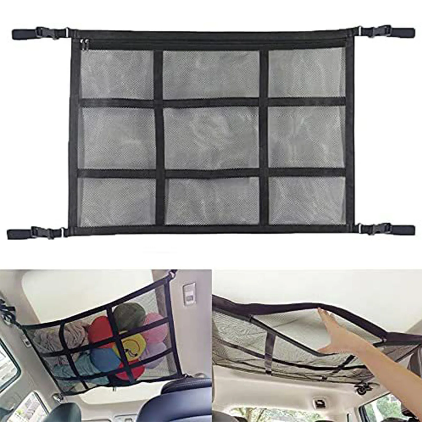 

Сетка для хранения на потолок автомобиля, карманная сетка для хранения на крыше автомобиля, дышащая сетка для груза, аксессуары для салона