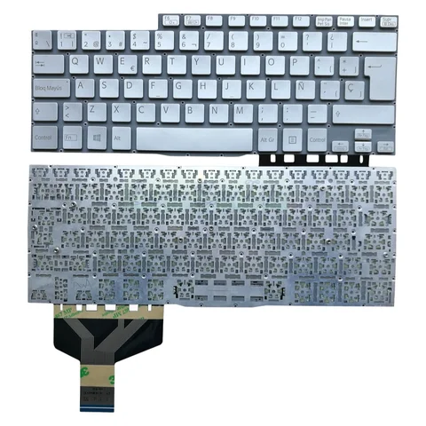 Испанская клавиатура для ноутбука Sony VAIO Fit 13A 13N SVF13 SVF13A SVF13N SP раскладка серебристая 149267241 ES 9Z.NABBQ.30S Новый