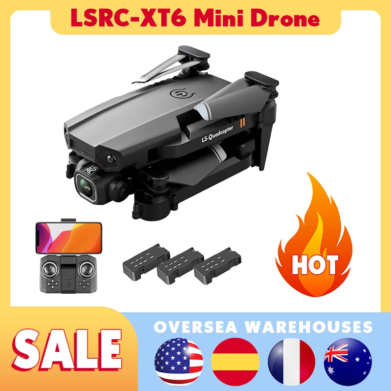 

Мини-Квадрокоптер XT6 складной с HD-камерой 4K 1080P и Wi-Fi