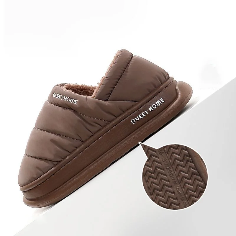 Женские плюшевые тапочки с толстой подошвой цвет в ассортименте