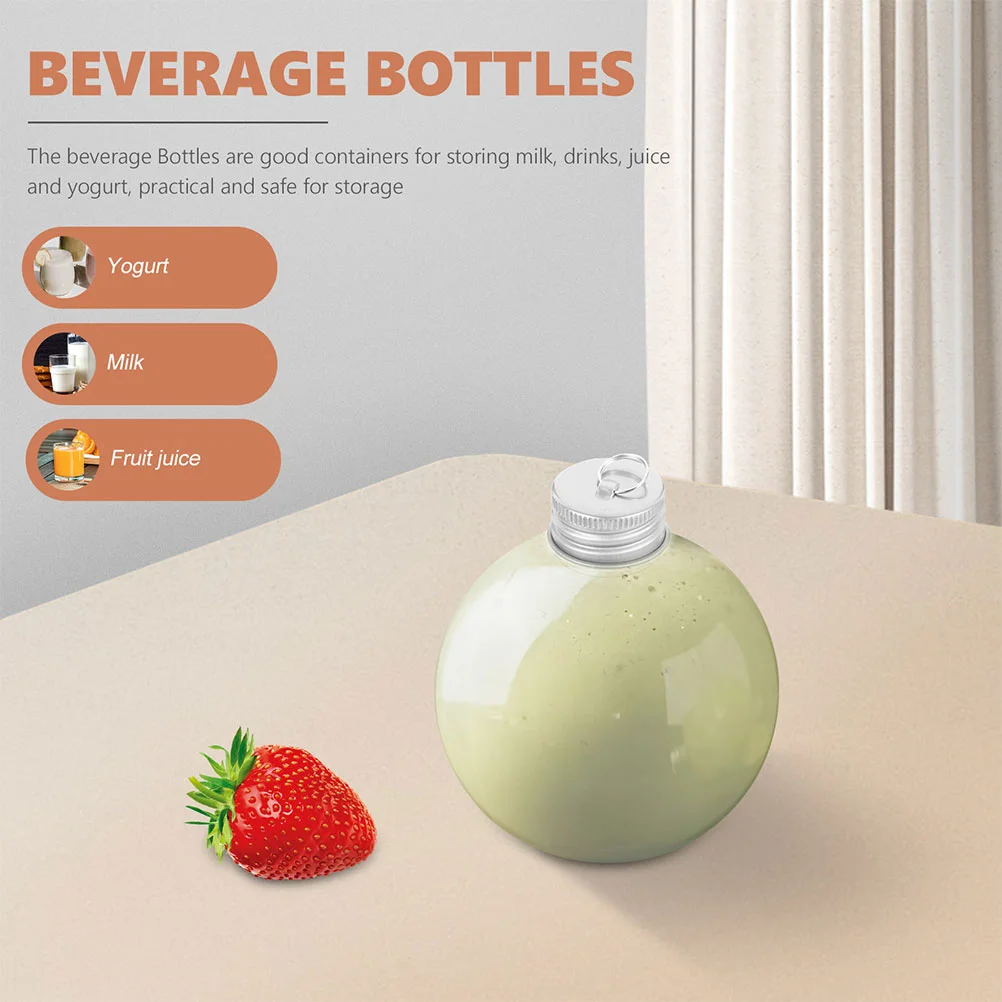 

10 Pcs Christmas Spherical Bottle Water Anti-leak Coffee Bottles Accessories Empty Plastic The Pet Milk