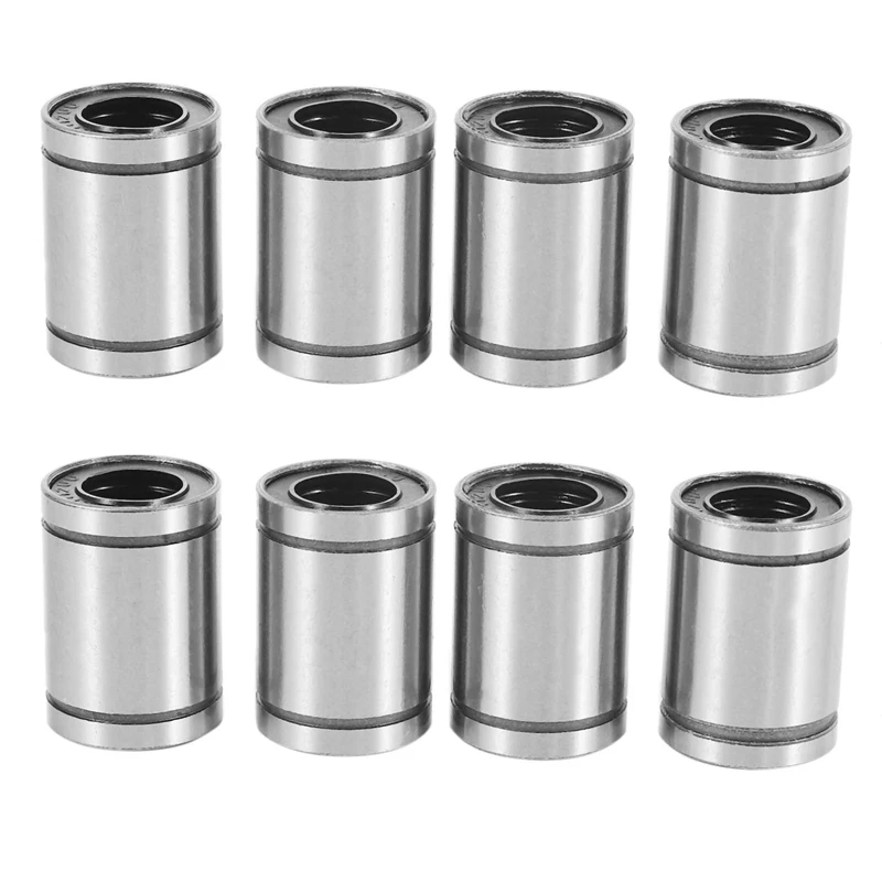 

8 Pcs LM12UU 12X22X32mm Double Side Rubber Seal Linear Motion Ball Bearing