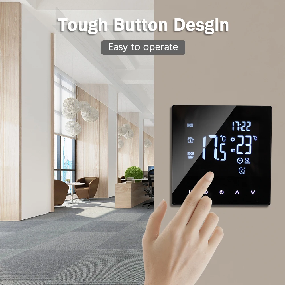 

WiFi Smart Thermostat LCD Display Touch Screen for Electric Floor Heating Water/Electric Heat Temperature Remote Controller
