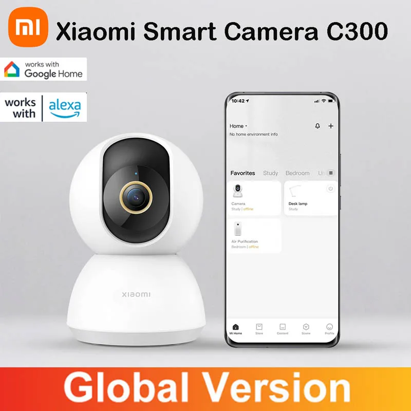 Умная камера Xiaomi Mi C300, Детская фотокамера, монитор 2K 1296P, ультра-прозрачная IP панорамная камера, HD веб-камера ночного видения
